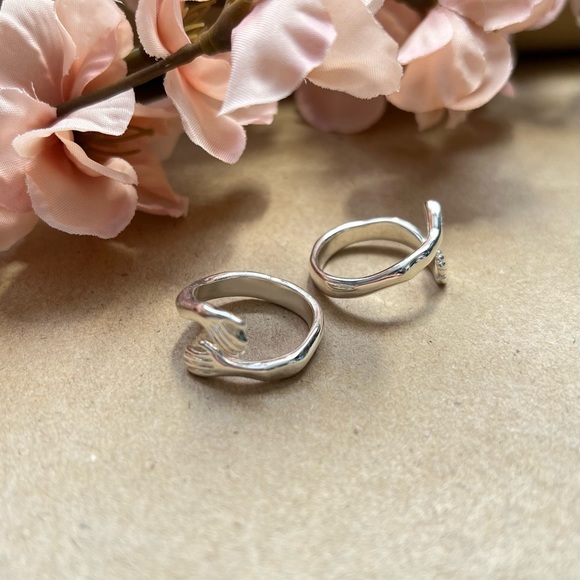 Love Hug Rings, Couple Mix and Match Rings, Adjustable Hug Ring, order Two! - Picture 5 of 10